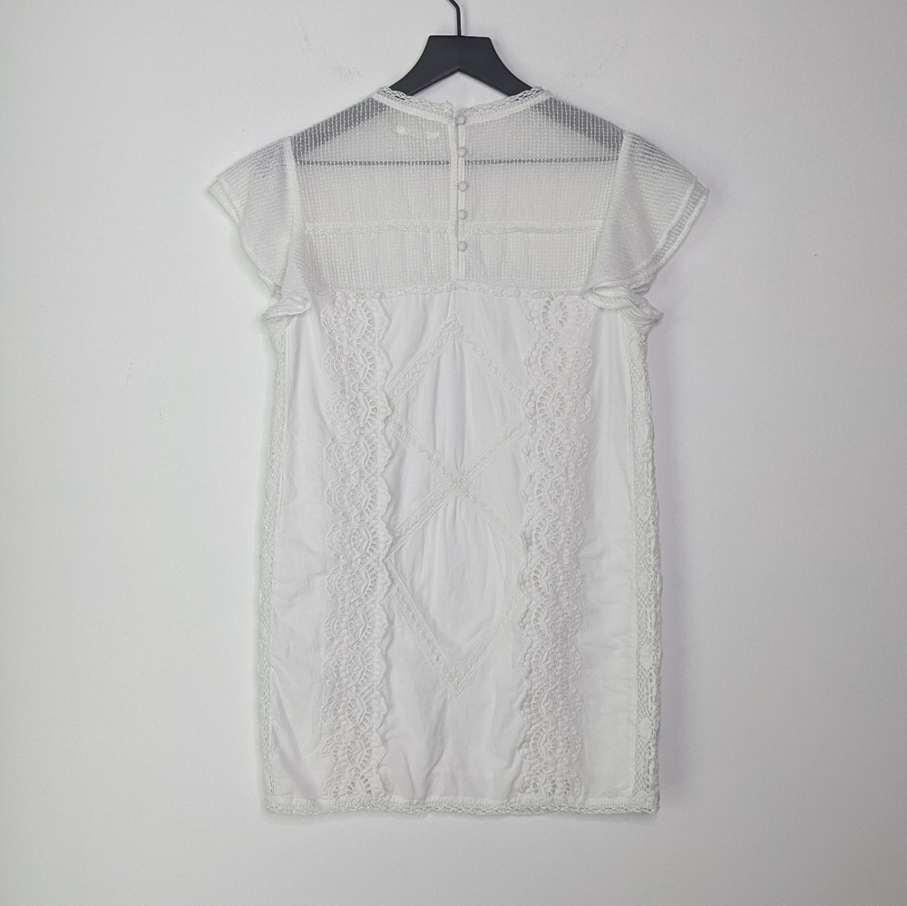 Tularosa Eyelet Clayton Mini Dress in Cloud S EUC - Picture 10 of 14